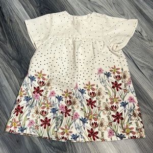 Zara Baby Floral Dress Button Back size 2/3 years